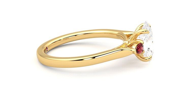 Taylor & Hart Faith Oval Engagement Ring 360 degree image 9
