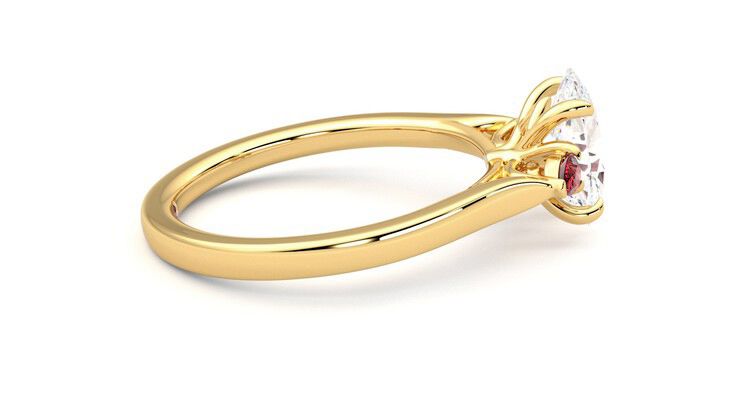 Taylor & Hart Faith Oval Engagement Ring 360 degree image 10