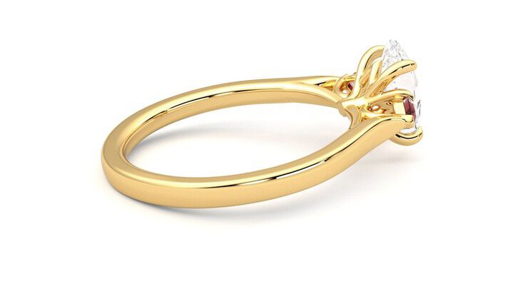 Taylor & Hart Faith Oval Engagement Ring 360 degree image 11
