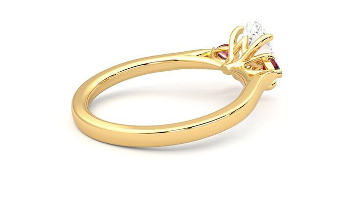 Taylor & Hart Faith Oval Engagement Ring 360 degree image 12