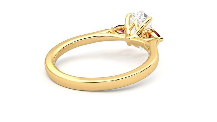 Taylor & Hart Faith Oval Engagement Ring 360 degree image 13