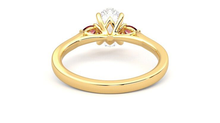 Taylor & Hart Faith Oval Engagement Ring 360 degree image 15