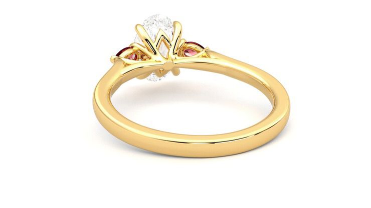 Taylor & Hart Faith Oval Engagement Ring 360 degree image 16
