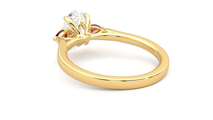 Taylor & Hart Faith Oval Engagement Ring 360 degree image 17
