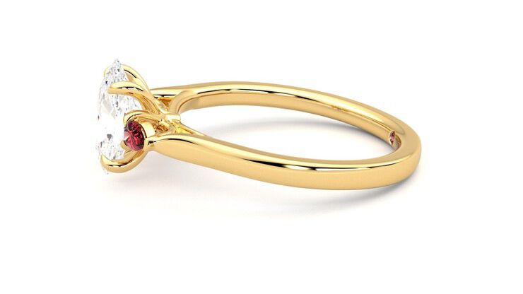 Taylor & Hart Faith Oval Engagement Ring 360 degree image 21