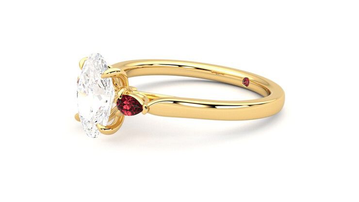 Taylor & Hart Faith Oval Engagement Ring 360 degree image 23