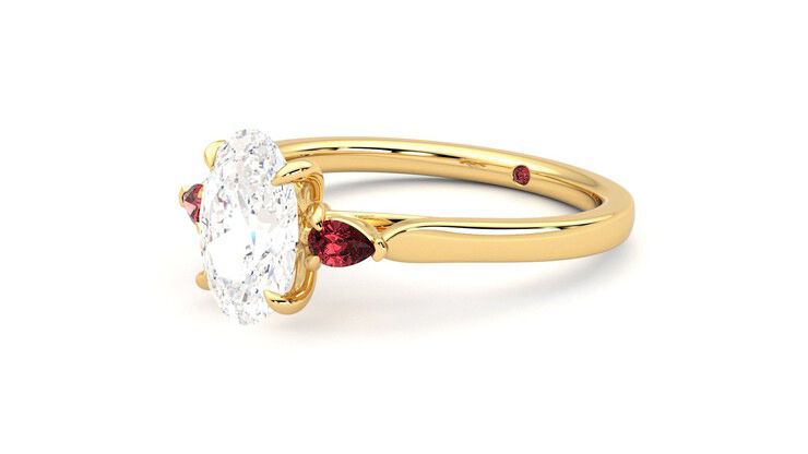 Taylor & Hart Faith Oval Engagement Ring 360 degree image 24