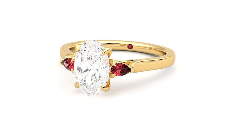 Taylor & Hart Faith Oval Engagement Ring 360 degree image 26