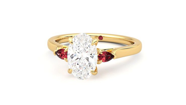 Taylor & Hart Faith Oval Engagement Ring 360 degree image 27