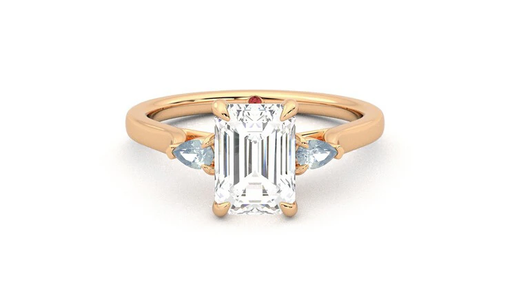 Taylor & Hart Faith Emerald Engagement Ring 360 detail 01