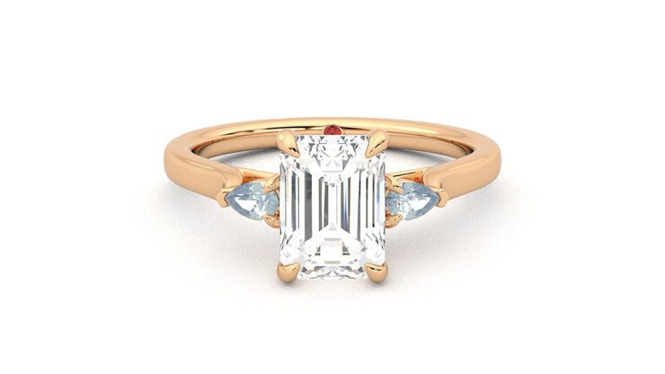 Taylor & Hart Faith Emerald Engagement Ring 360 degree image 0