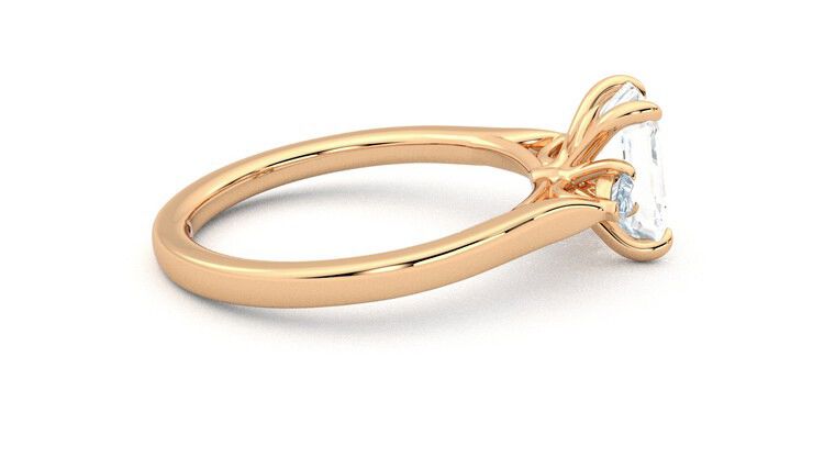 Taylor & Hart Faith Emerald Engagement Ring 360 degree image 10