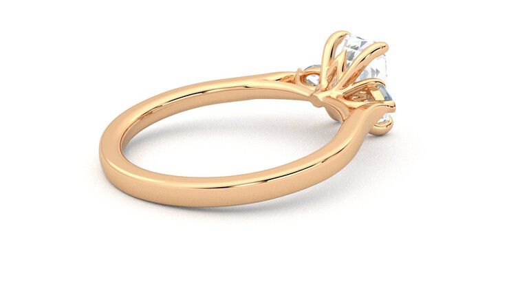 Taylor & Hart Faith Emerald Engagement Ring 360 degree image 12