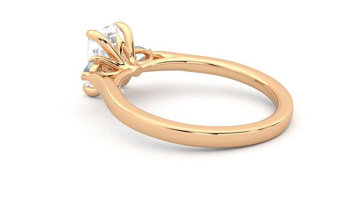 Taylor & Hart Faith Emerald Engagement Ring 360 degree image 18