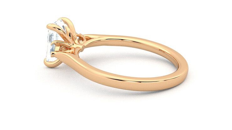 Taylor & Hart Faith Emerald Engagement Ring 360 degree image 19