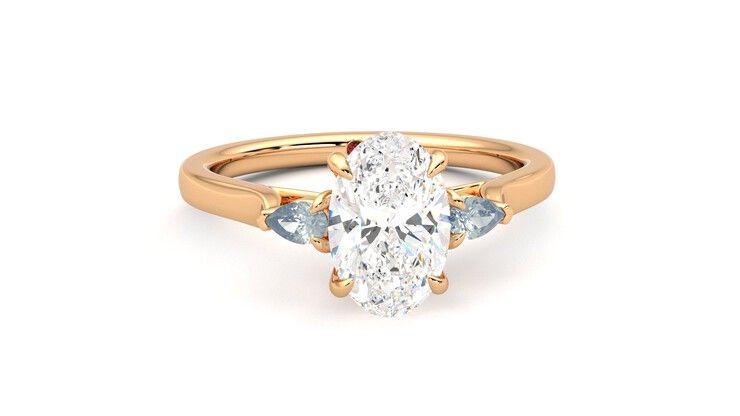 Taylor & Hart Faith Oval Engagement Ring 360 degree image 2