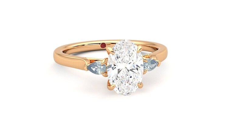 Taylor & Hart Faith Oval Engagement Ring 360 degree image 3