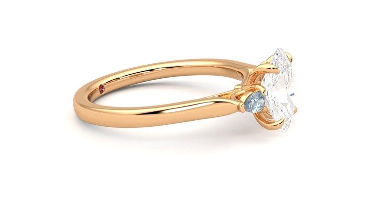 Taylor & Hart Faith Oval Engagement Ring 360 degree image 8