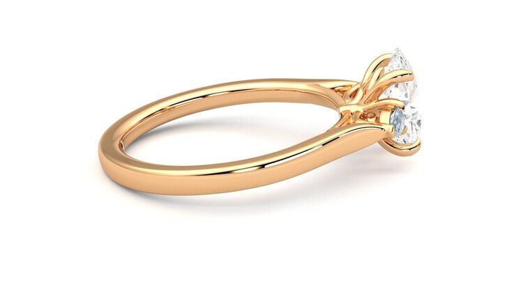 Taylor & Hart Faith Oval Engagement Ring 360 degree image 10