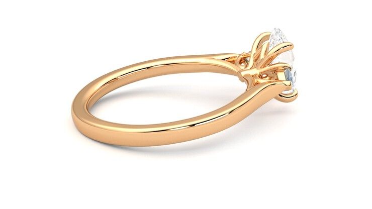 Taylor & Hart Faith Oval Engagement Ring 360 degree image 11