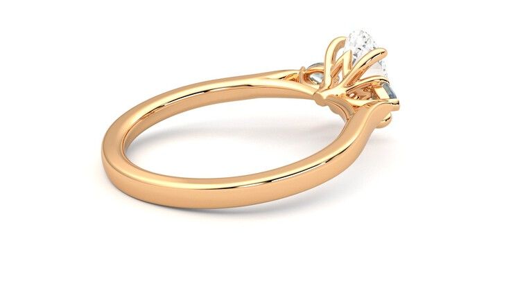 Taylor & Hart Faith Oval Engagement Ring 360 degree image 12