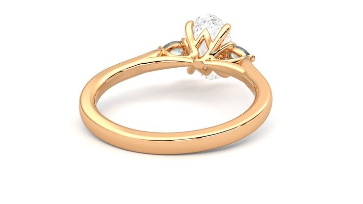 Taylor & Hart Faith Oval Engagement Ring 360 degree image 14