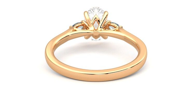 Taylor & Hart Faith Oval Engagement Ring 360 degree image 15