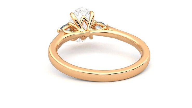 Taylor & Hart Faith Oval Engagement Ring 360 degree image 16