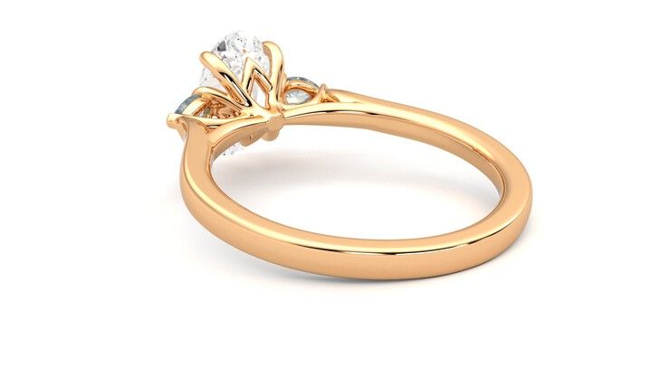 Taylor & Hart Faith Oval Engagement Ring 360 degree image 17