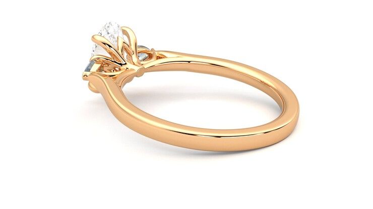 Taylor & Hart Faith Oval Engagement Ring 360 degree image 18