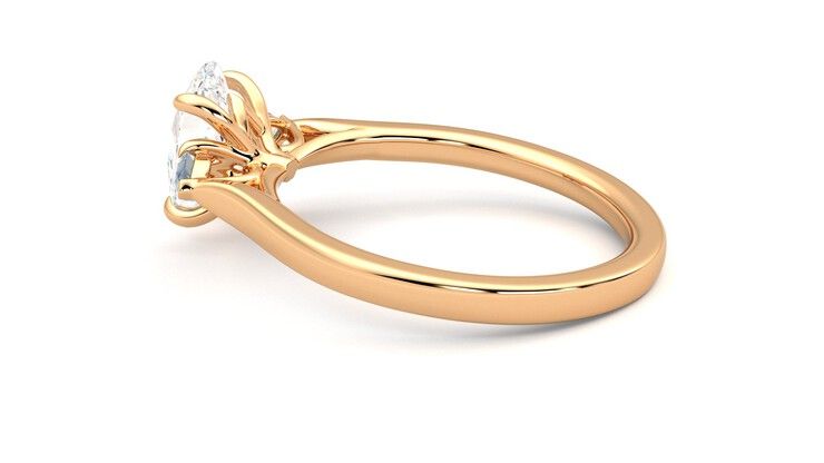 Taylor & Hart Faith Oval Engagement Ring 360 degree image 19