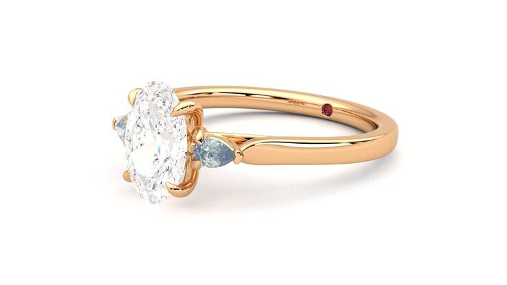 Taylor & Hart Faith Oval Engagement Ring 360 degree image 24