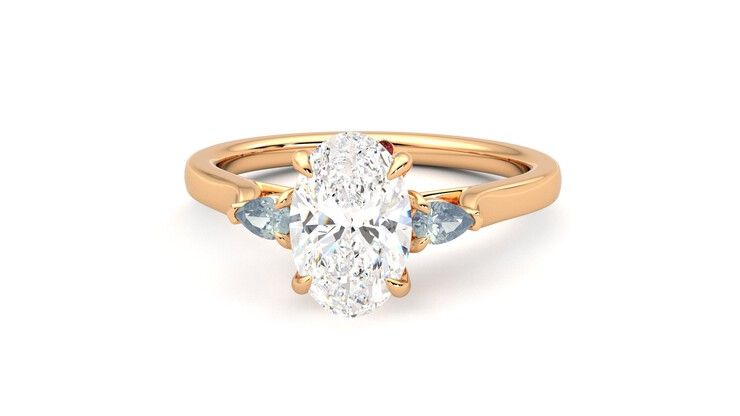 Taylor & Hart Faith Oval Engagement Ring 360 degree image 28