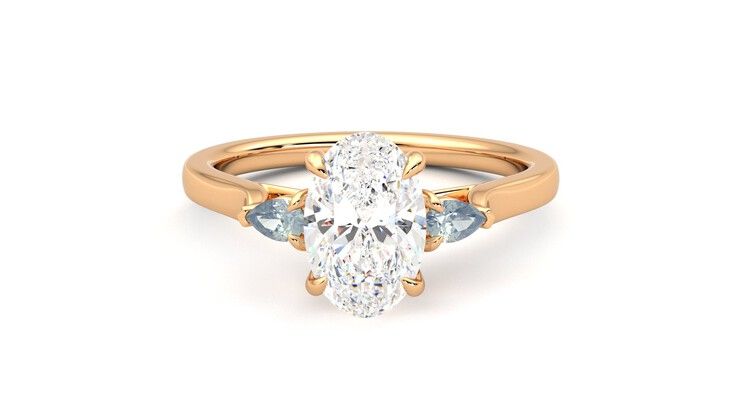 Taylor & Hart Faith Oval Engagement Ring 360 degree image 29