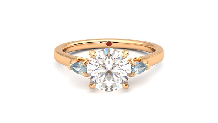 Taylor & Hart Faith Round Engagement Ring 360 degree image 0