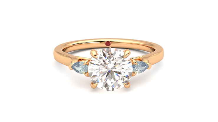 Taylor & Hart Faith Round Engagement Ring 360 degree image 1