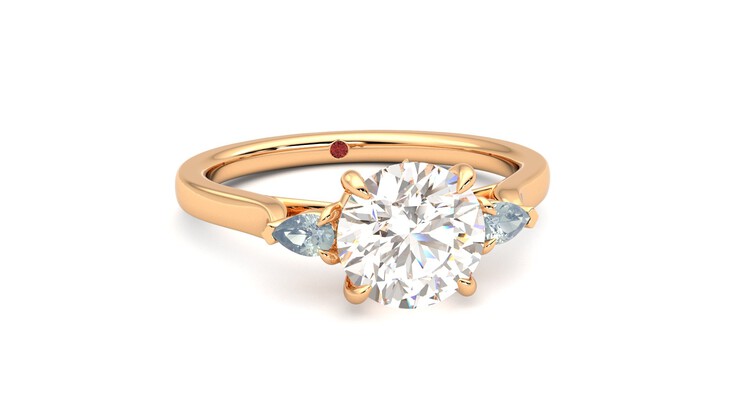 Taylor & Hart Faith Round Engagement Ring 360 degree image 3