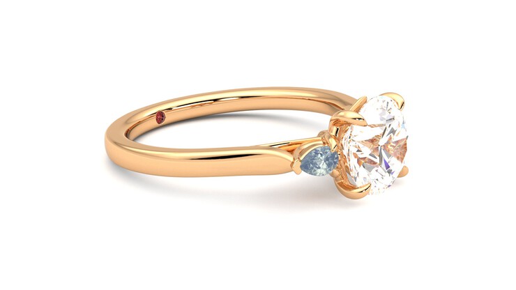 Taylor & Hart Faith Round Engagement Ring 360 degree image 7