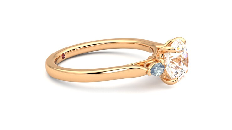 Taylor & Hart Faith Round Engagement Ring 360 degree image 8