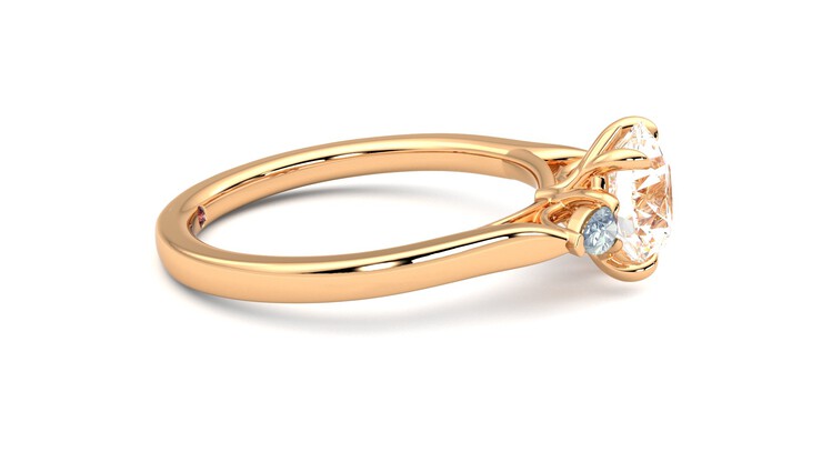 Taylor & Hart Faith Round Engagement Ring 360 degree image 9