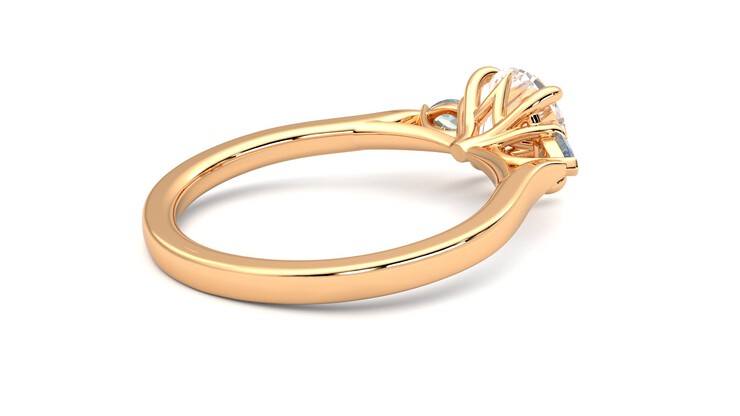 Taylor & Hart Faith Round Engagement Ring 360 degree image 12