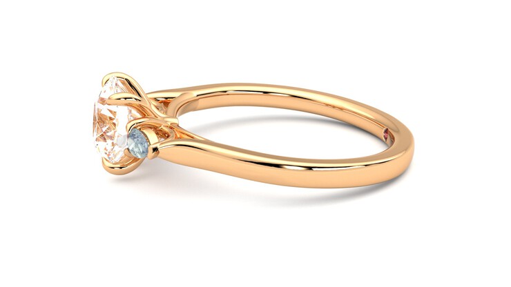 Taylor & Hart Faith Round Engagement Ring 360 degree image 21