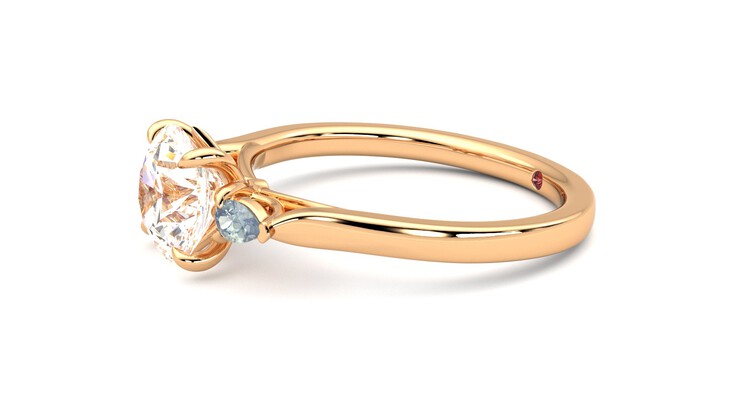 Taylor & Hart Faith Round Engagement Ring 360 degree image 22