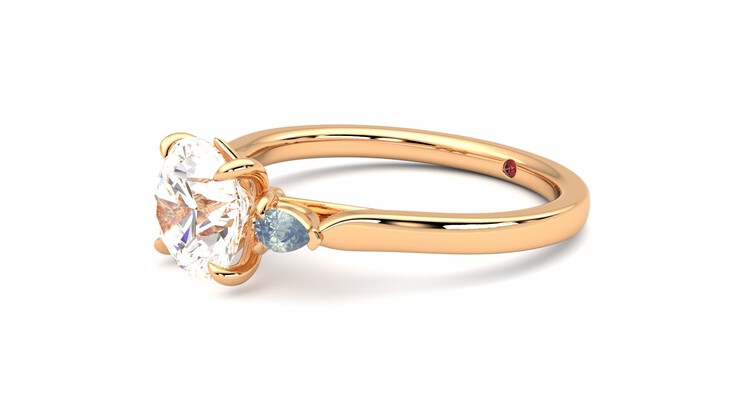 Taylor & Hart Faith Round Engagement Ring 360 degree image 23