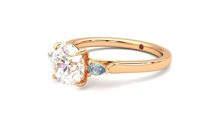 Taylor & Hart Faith Round Engagement Ring 360 degree image 24