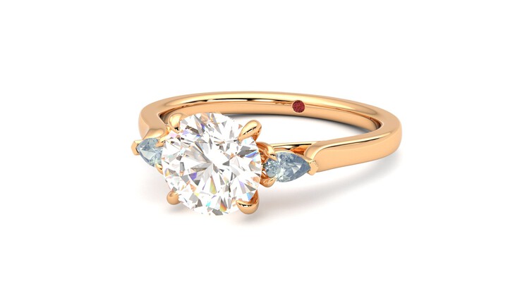 Taylor & Hart Faith Round Engagement Ring 360 degree image 26