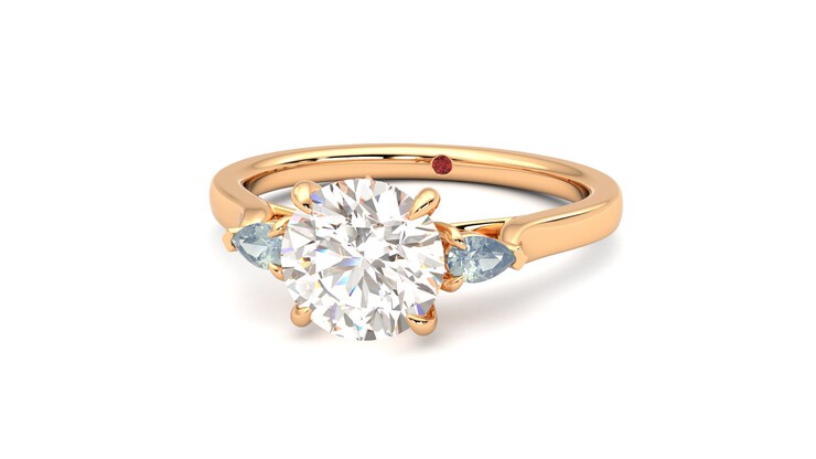 Taylor & Hart Faith Round Engagement Ring 360 degree image 27