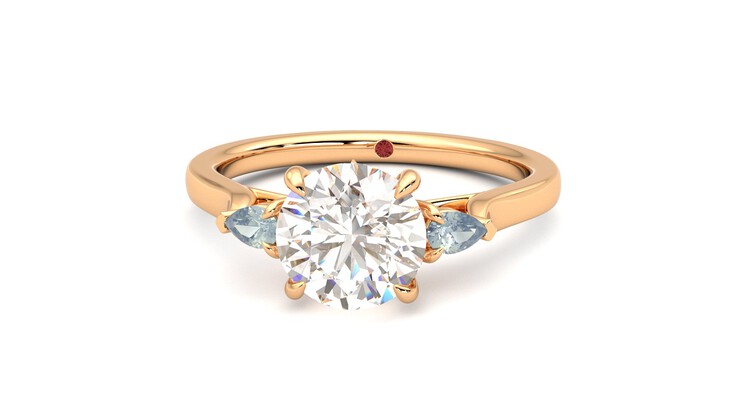 Taylor & Hart Faith Round Engagement Ring 360 degree image 28
