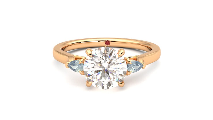Taylor & Hart Faith Round Engagement Ring 360 degree image 29