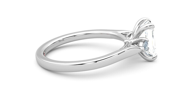 Taylor & Hart Faith Emerald Engagement Ring 360 degree image 10